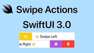 SwiftUI Swipe Action Modifier using List | SwiftUI 3.0 | iOS 15 | iPadOS 15 | macOS 12