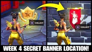 SEASON 8 WEEK 4 SECRET BANNER LOCATION (Fortnite Season 8 Secret Challenges)