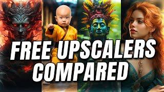 4 FREE Ai Image Upscalers + COMPARISON!