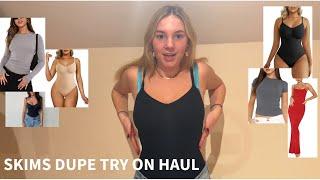 SKIMS DUPE TRY ON HAUL!!