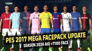 PES 2017 MEGA FACEPACK UPDATE SEASON 2024 AIO +7100 FACE