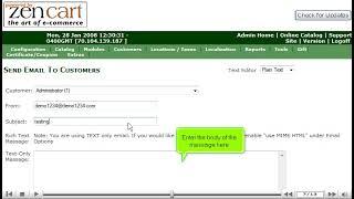 How to send email in ZenCart - Zencart Tutorial
