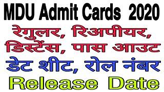 Mdu Exams 2020 Admit Cards, Date Sheet Roll Number Latest Update Exam Pattern Procedure, Kaise Kare