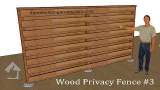 How To Build Horizontal Privacy Wood Fencing With Wind Gaps