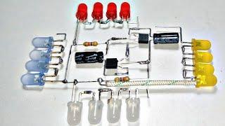 Super Led Flasher Circuit With Bc547 Transistor