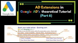 Ad Extensions in Google Ads Tutorial  For Beginners 2024 | Types of Ad Extensions in Google Ads