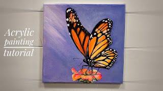 How To Paint A MONARCH BUTTERFLY / STEP BY STEP PAINTING