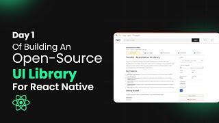 Day 1 of building an open source UI Library for React Native | TrendUI | Becodemy