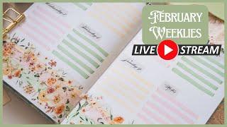 LIVE: Set up my February bujo weeklies with me 