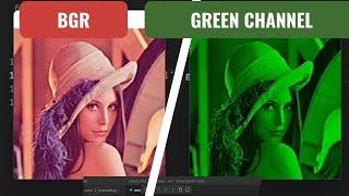 15. Extract the green color channel from BGR color image using Open CV and Python