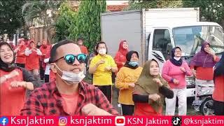 Keseruan Senam Bersama KSN Jaktim