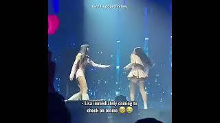 Jennie got hurt…& Lisa reaction #shorts | Kpopinfinitely