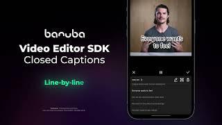 AI Closed Captions | Banuba Video Editor SDK v1.35.0