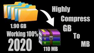 How To Highly Compress Files Using WinRaR [GB To MB] Working 2020