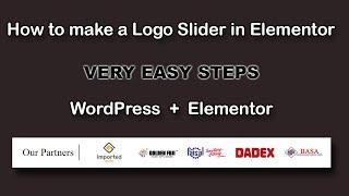 How to make a Logo Slider in Elementor  VERY EASY STEPS