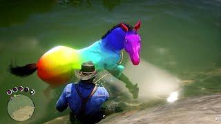 ARTHUR CATCH A BEAUTIFUL RAINBOW HORSE - RDR2 GAMEPLAY.