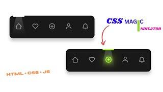 Magic Navigation Menu Indicator Using Html Css & JavaScript | Animated Navigation Menu