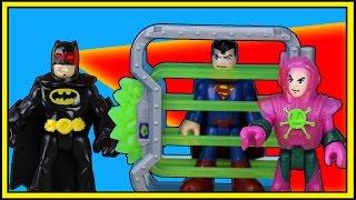 Imaginext Batman and Superman swap outfits to outsmart lex Luthor @ OzToyReviews