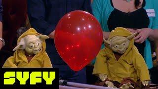 GEEKS WHO DRINK (Clips) | John DiMaggio vs. David Giuntoli in "Force-Play" | SYFY