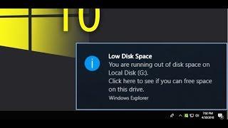 How to Fix “Low Disc Space” Error Message in Windows 10 Laptop/PC