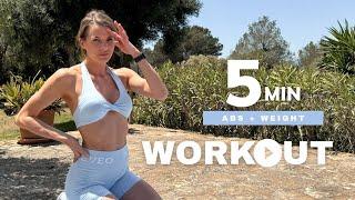 5 MINUTEN | DAILY ABS WITH WEIGHT WORKOUT