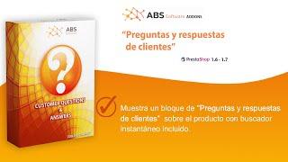 Módulo Prestashop "Preguntas y respuestas de clientes" - Addons Prestashop