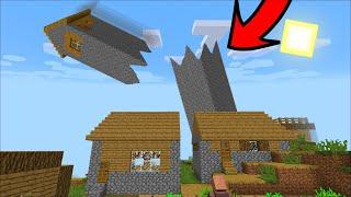 Minecraft GIANT EARTHQUAKE BREAKS TALL VILLAGE HOUSE MOD / STAY AWAY FROM DISASTERS !! Minecraft Mod