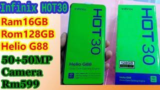 infinix HOT 30 Unboxing malaysia | Ram16GB | Rom 128GB | Dual Camera 50MP | Helio G88