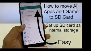 How to Move Apps and to SD Card Android / how to put Sd Card as internal storage