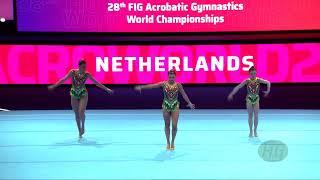 Netherlands 1 (NED) - 2022 Acrobatic Worlds, Baku (AZE) - Dynamic Qualification  Women's Group