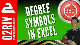 How To Get a Degree Symbol in Excel