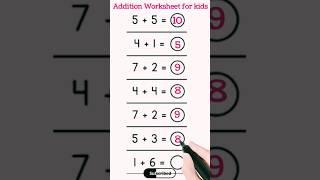 Addition worksheet solved | solved Addition worksheet |