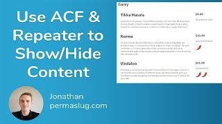 Use ACF Radio Buttons to Show/Hide Content - ACF Repeater in Oxygen Builder