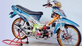 Motor Trend Modifikasi | Video Modifikasi Motor Suzuki Shogun R 110 Airbrush Drag Racing Style