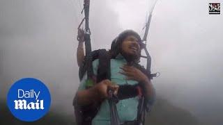 Paraglider posts viral video after he gets vertigo while gliding