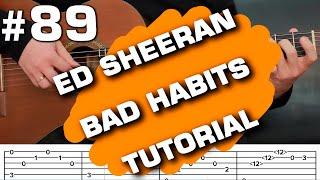 Ed Sheeran Bad Habits instrumental acoustic guitar cover tutorial tabs (guitarclub4you)