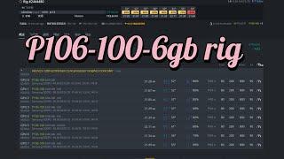 Dokebit 8 cards P106-100-6gb rig Hashrate : 170M Power :  715W