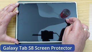 Samsung Galaxy Tab S8 Tempered Glass Screen Protector With Easy Installation Frame