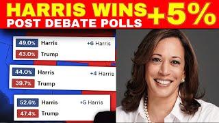 Kamala Harris WINS FIRST Post-DEBATE Polls With +5%