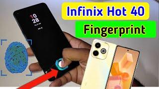 Infinix hot 40 display fingerprint setting/Infinix hot 40 fingerprint screen lock/fingerprint sensor