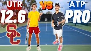 Top D1 Freshman vs ATP Pro! @Simon.Freund