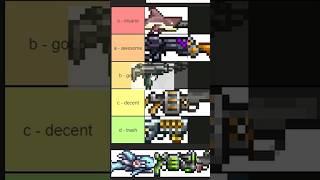 Terraria Hardmode Guns Tier List! #terraria #shorts