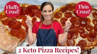 Keto Pizza! "Fluffy & Thin crust!" GLUTEN free & VERY Low carbs!