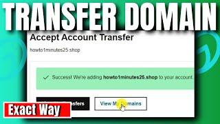 How to transfer godaddy domain to another godaddy account | Full Guide