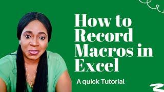 How to Record Macros in Excel