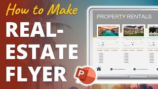 Watch Me Design this Real Estate Flyer in PowerPoint from Scratch!  [PPT TIPS]