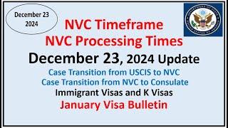 NVC Processing Times As of December 23, 2024 | January 2025 Visa Bulletin