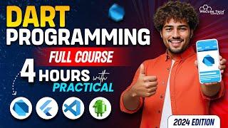 DART Tutorial for Beginners (2024) | Learn Flutter Dart Programming in 6 Hours with Practical