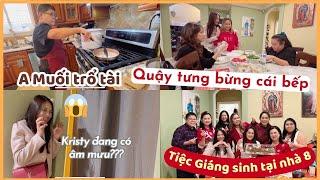 Quậy tưng bưng bếp nhà bà 8 chuẩn bị tiệc Noel - Thi Thi bị Kristy "hành" đến cùng