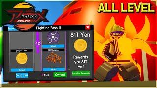 *ALL* LEVELS UNLOCKED IN *NEW* FIGHTING PASS SEASON 2 IN ANIME FIGHTING SIMULATOR ROBLOX